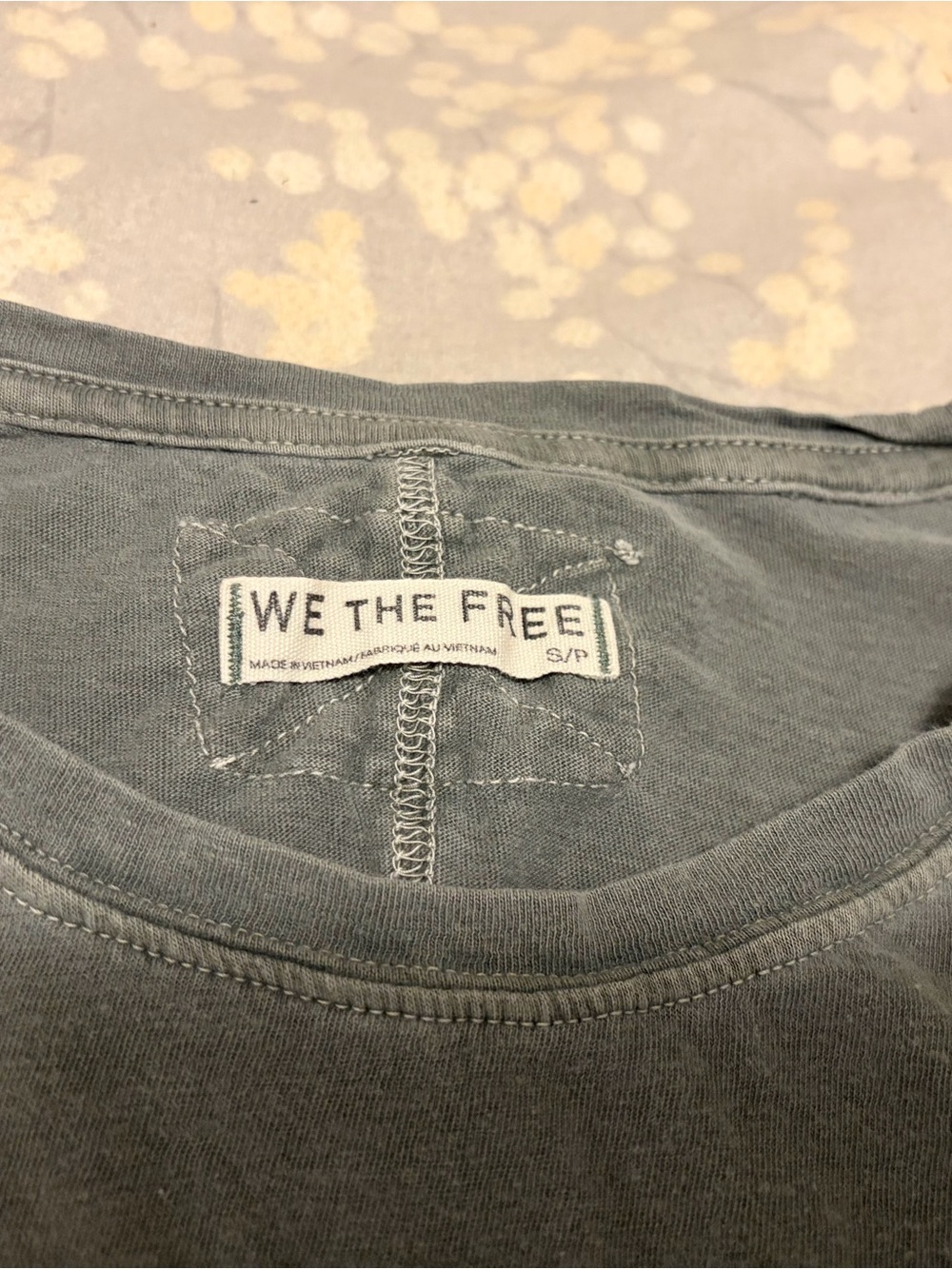 EUC We The Free Nina Short Sleeve Tee, Olive Leaves Green, Size Small - Picture 5 of 8